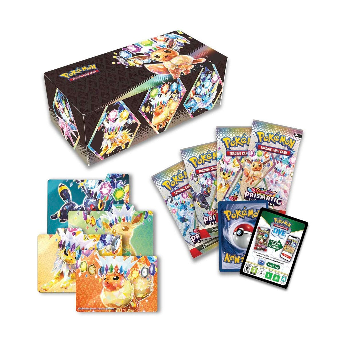 Caja sorpresa de evoluciones prismáticas de Escarlata y Violeta de Pokémon TCG