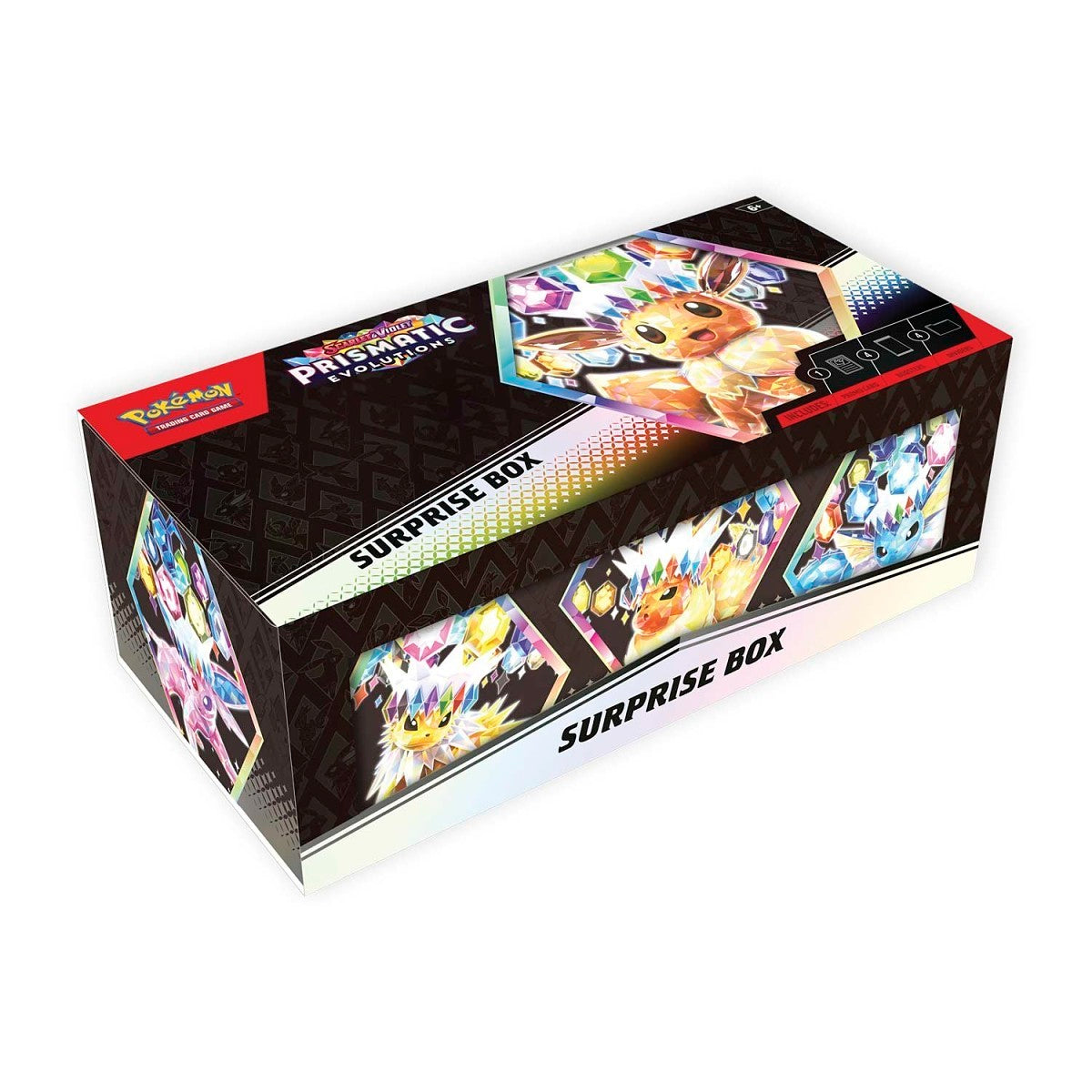 Caja sorpresa de evoluciones prismáticas de Escarlata y Violeta de Pokémon TCG