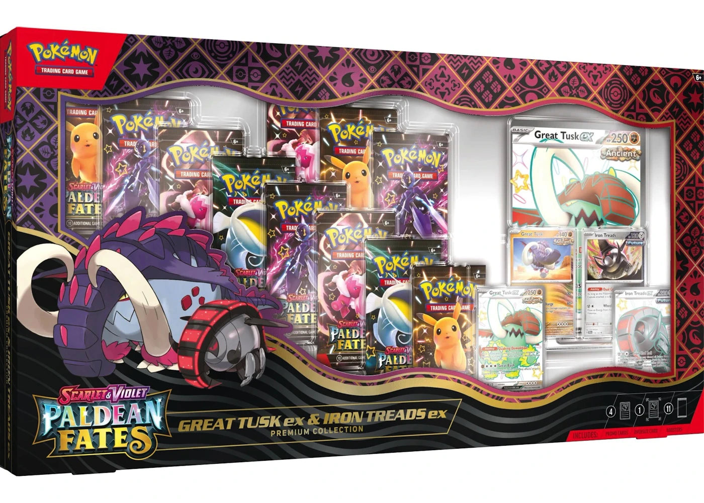 Pokémon Paldean Fates Great Tusk Iron Treads Ex Premium Collection [Preorder]