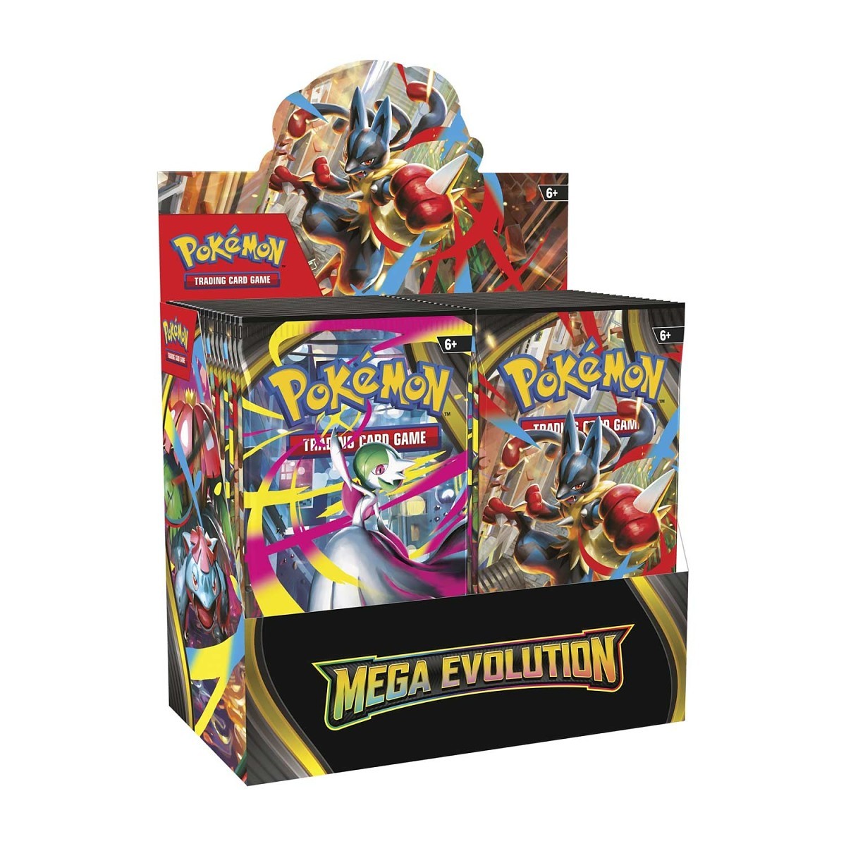 Caja de presentación de sobres mejorados de Megaevolución de Pokémon TCG (36 sobres y 1 carta promocional)